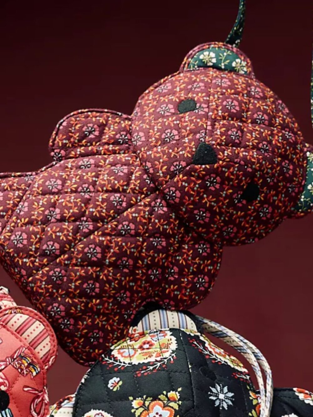 Vera Bradley x Anthropologie Classic Bear Crossbody Bag in Lattice Patchwork Mis